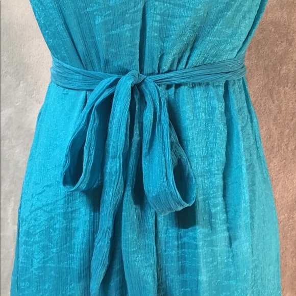 The Hanger Blue Ruffled Fit and Flare Dress Med - Picture 7 of 8